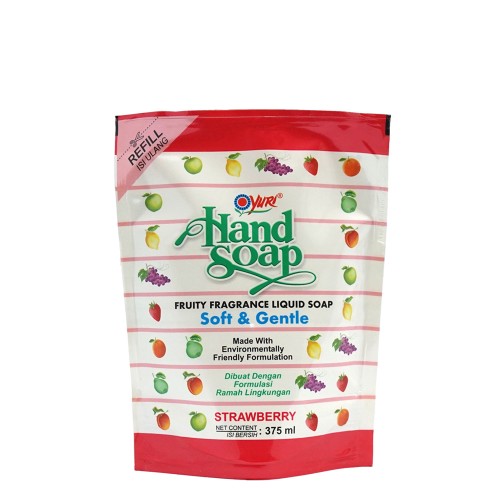 Yuri Hand Soap Sabun Cuci Tangan Refill 375ml - Strawberry